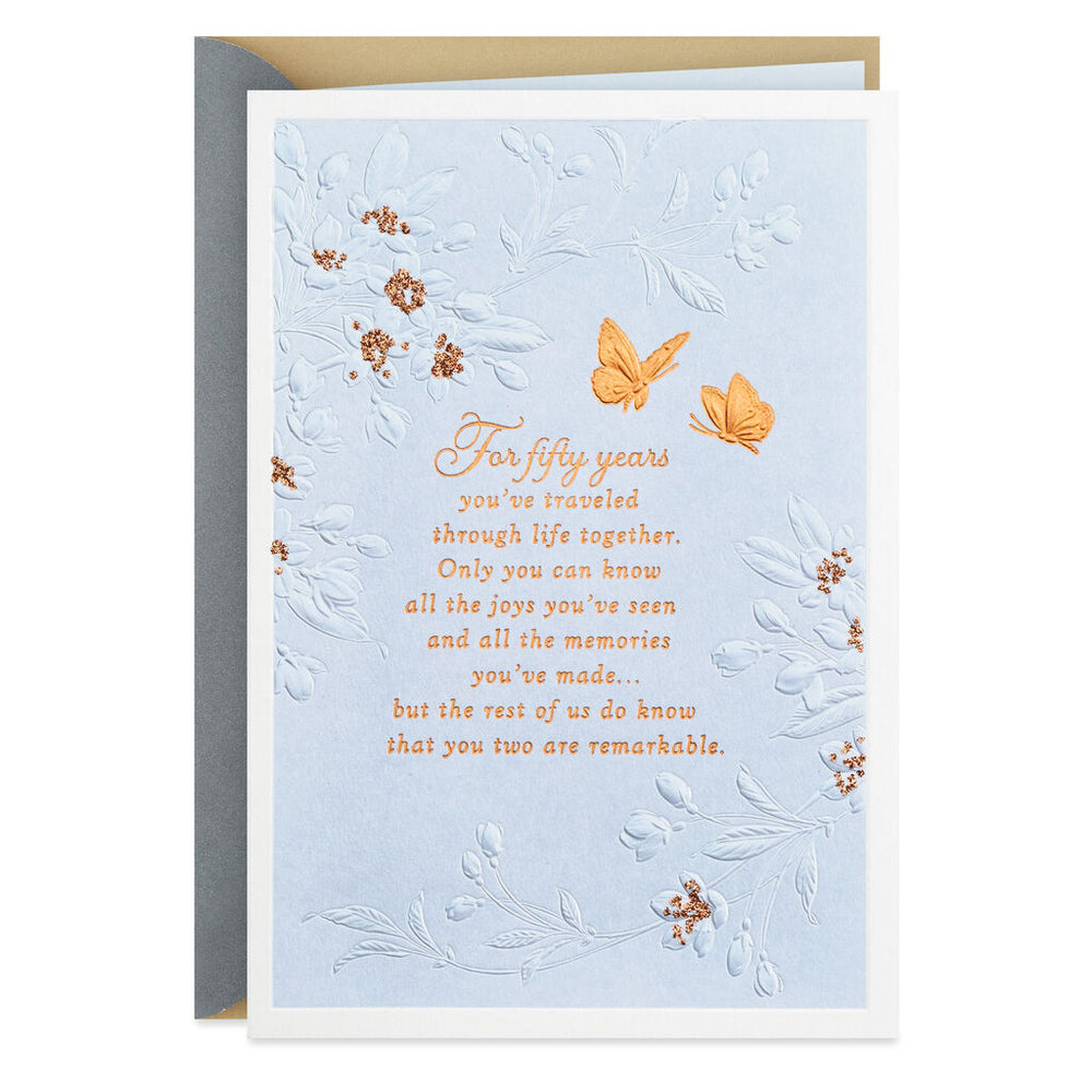 Butterfly Wishes 50th Anniversary Card