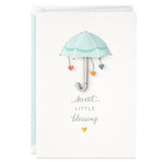 Umbrella Sweet Little Blessing Baby Shower Card