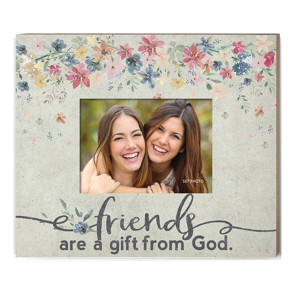 
            
                Load image into Gallery viewer, Weathered Floral Photo Frame Friends Are a Gift
            
        