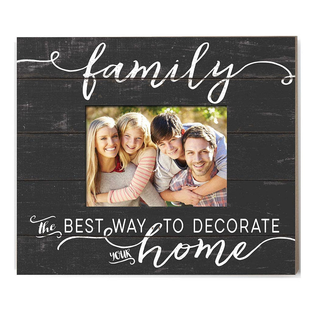 Family Best Way to Decorate Black Slat Picture Frame