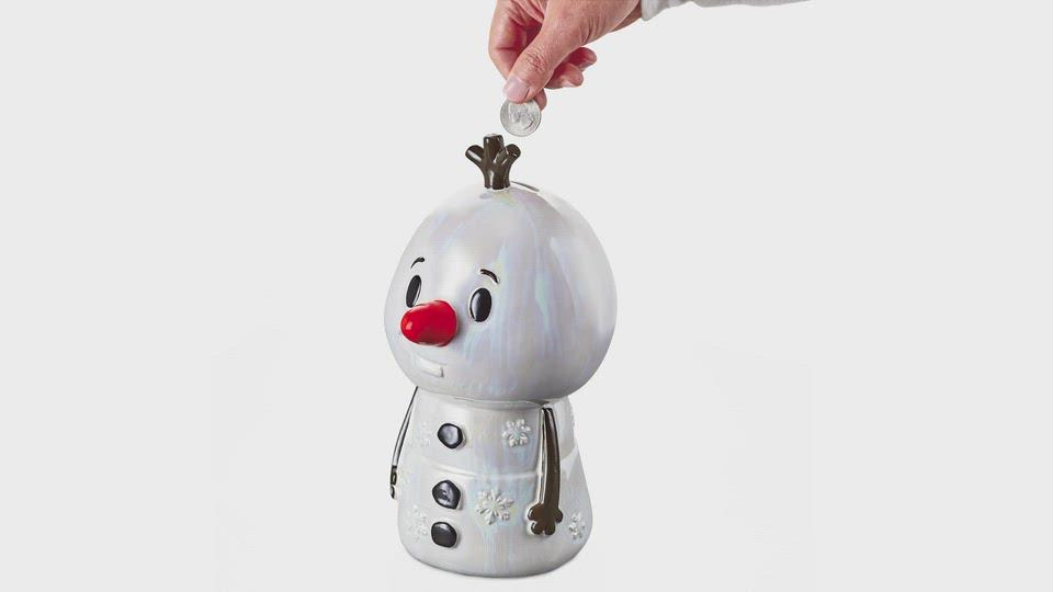 
            
                Load and play video in Gallery viewer, Disney Frozen 2 Olaf Ceramic Coin Bank With Sound
            
        