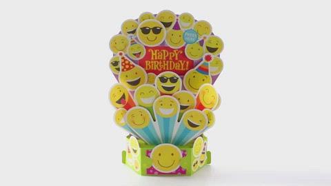 
            
                Load and play video in Gallery viewer, Happy Emojis Pop Up Musical Birthday Card With Light
            
        
