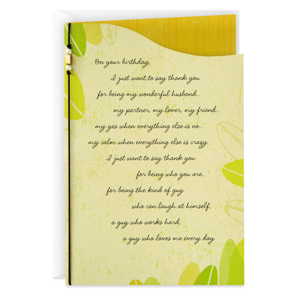Husband - Thank You for Being You Birthday Card