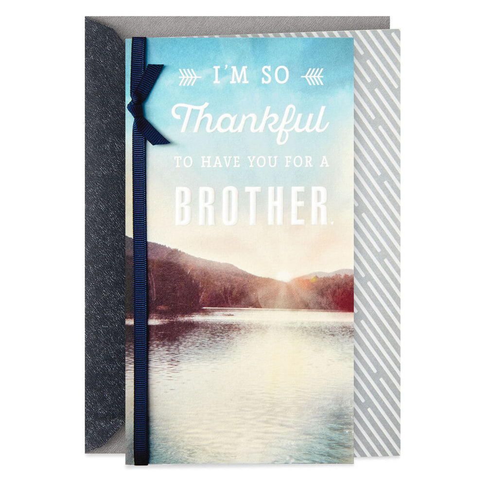 Brother - Thankful for Our Family Ties Birthday Card