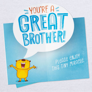 
            
                Load image into Gallery viewer, Brother - Tiny Miracle Funny Pop Up Birthday Card
            
        