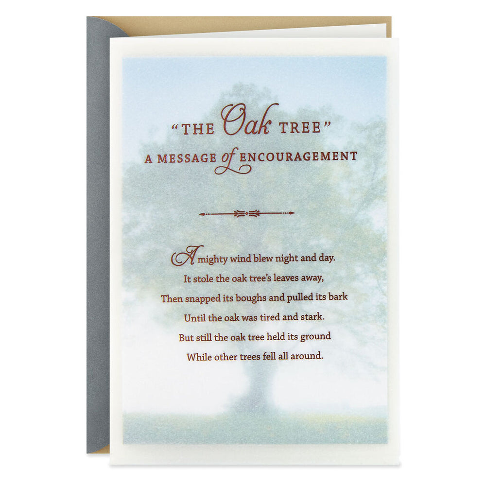 The Mighty Oak Tree Encouragement Card