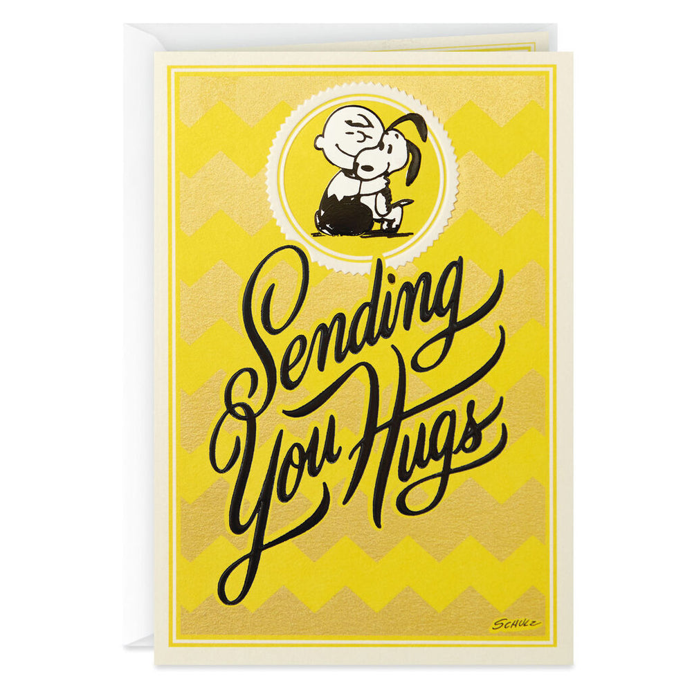 Hugs　Brown　Peanuts　Card　Creative　–　Sending　Hallmark　Snoopy　Charlie　Get　Ann's　and　Well　and