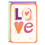 Colorful Letters Love Card