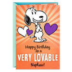 Nephew - Peanuts® Snoopy Lovable Birthday Card
