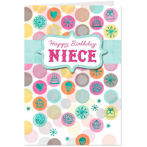 Niece - A Day for Smiling and Wishing Birthday Card