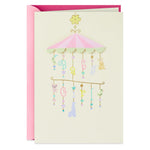 Baby Girl Mobile New Baby Card