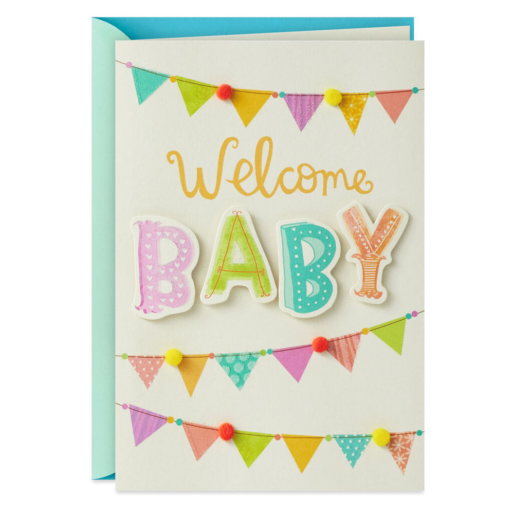 Being Together and Being Happy New Baby Card
