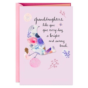 Granddaughter - A Bright and Sunny Touch Birthday Card
