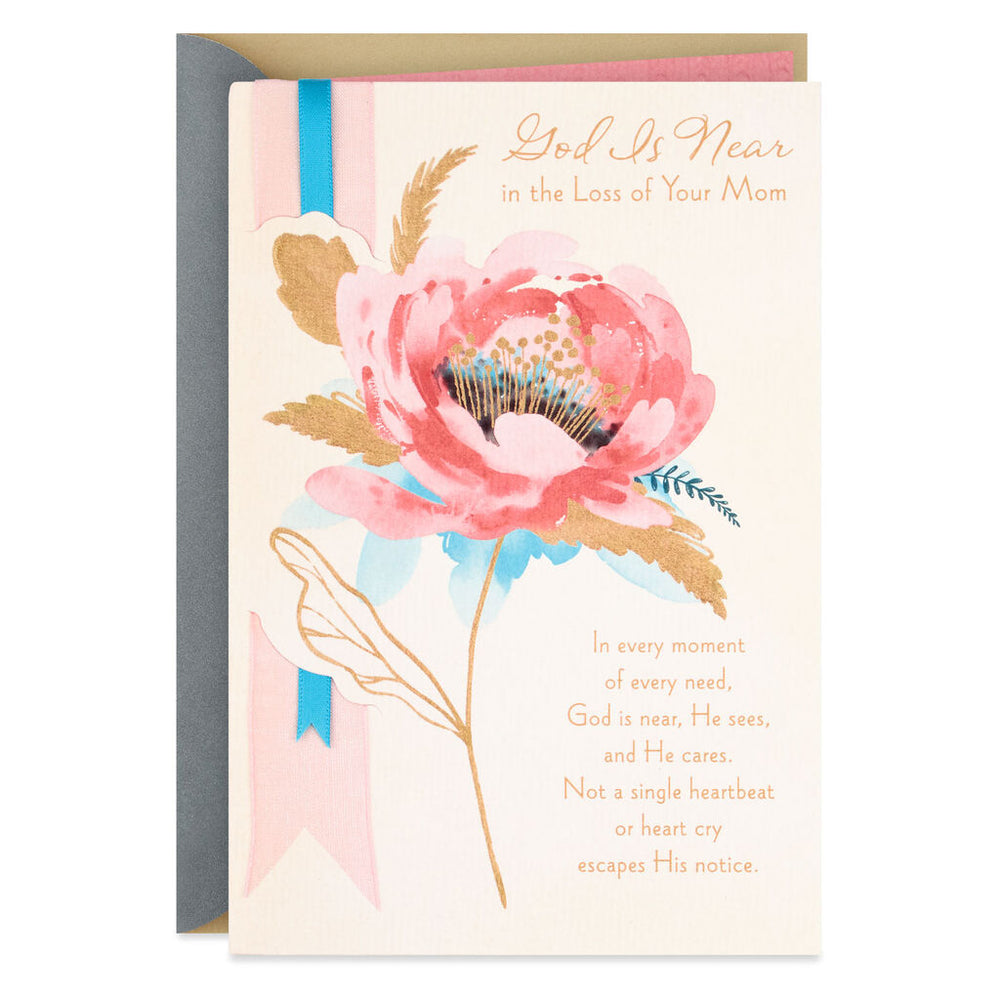 God Is Near Religious Sympathy Card for Mother