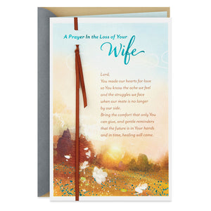 A Prayer for You Religious Sympathy Card for Loss of Wife
