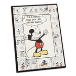 Disney Mickey Mouse New Day Comic Strip Wood Quote Sign, 8.8x11.8