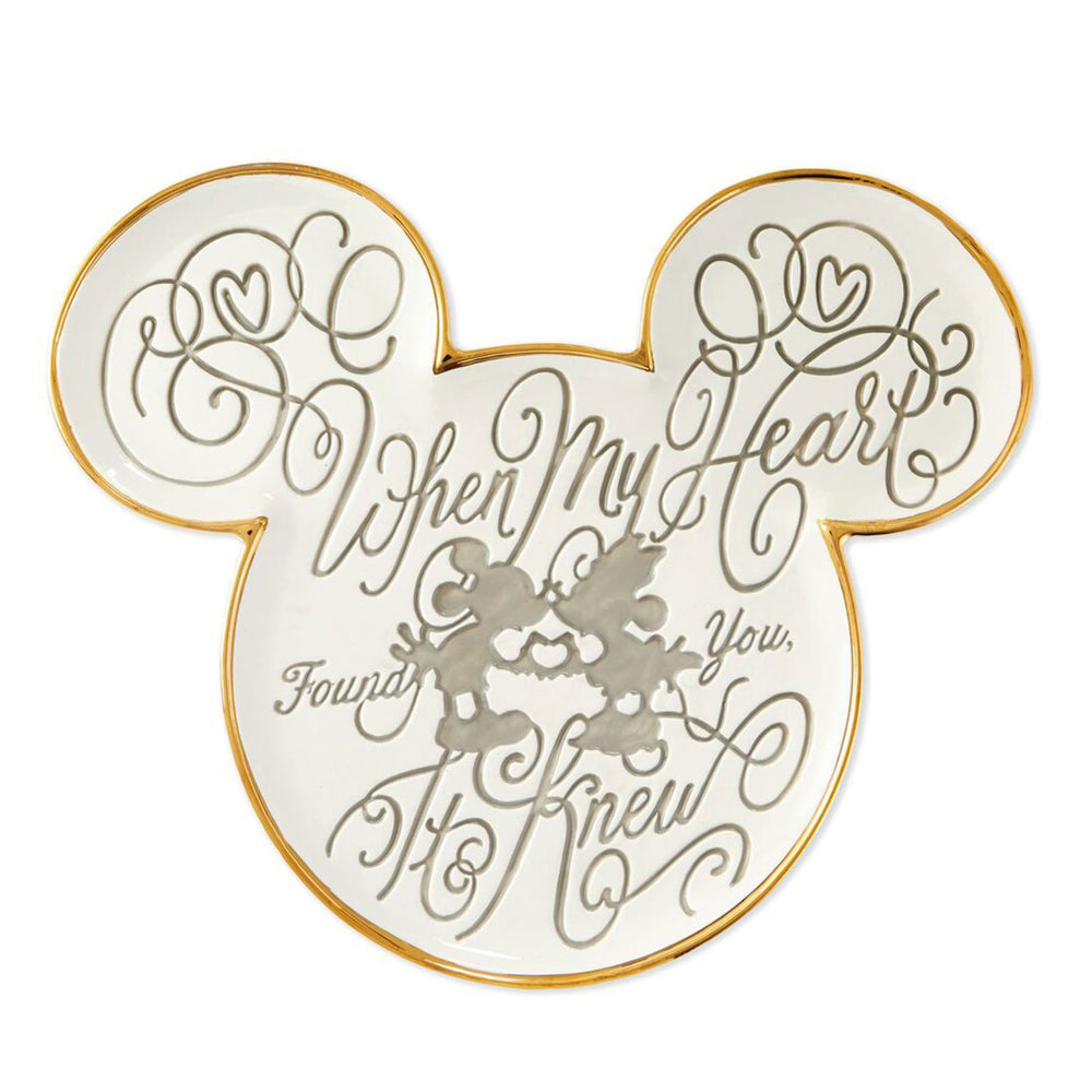 Disney Mickey and Minnie My Heart Found You Plate