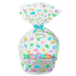 28" Cellophane Easter Basket Gift Bag With Tag and Tie