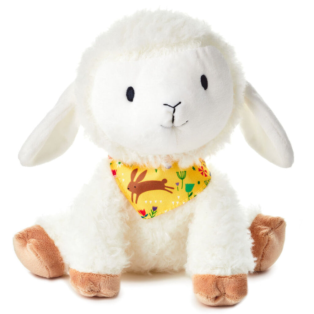 Huggable Lamb With Scarf Stuffed Animal, 8"