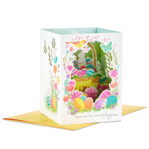 Color the World With Happiness Pop Up Shadow Box Easter Card