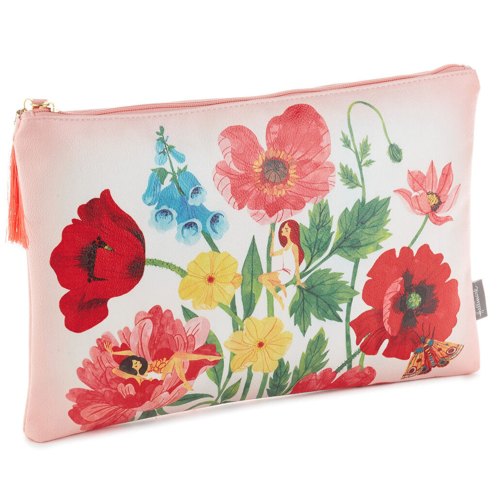 
            
                Load image into Gallery viewer, Oana Befort Floral Large Zip Pouch
            
        