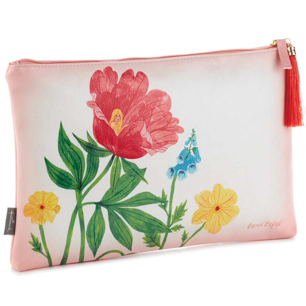 
            
                Load image into Gallery viewer, Oana Befort Floral Large Zip Pouch
            
        