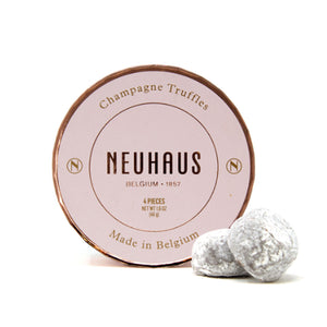 Neuhaus Belgian Champagne Chocolate Truffles in Round Box, 4 pieces
